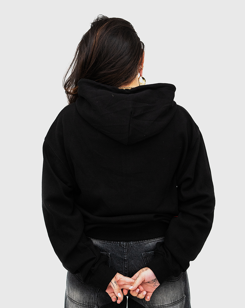 Carpet C Star Thermal Zip Up Hoodie - Black | Trainers SB | Free