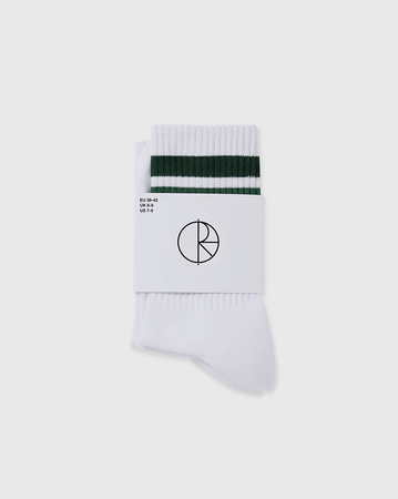 Polar Fat Stripe Sock - White/Green