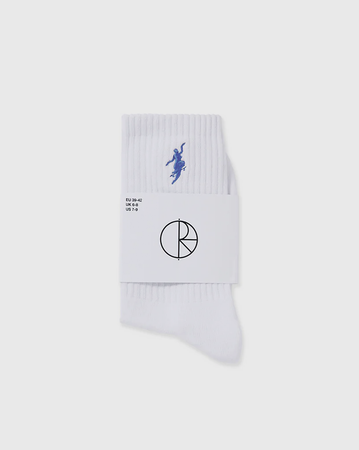 Polar No Comply Sock - White/Blue