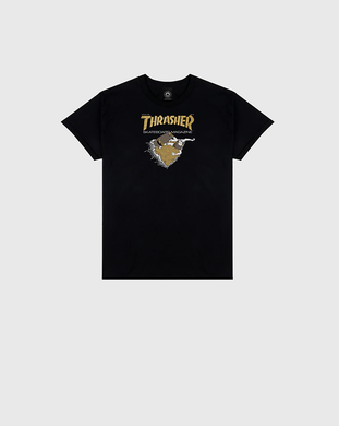 Thrasher First Cover Tee - Black/Gold - Sale