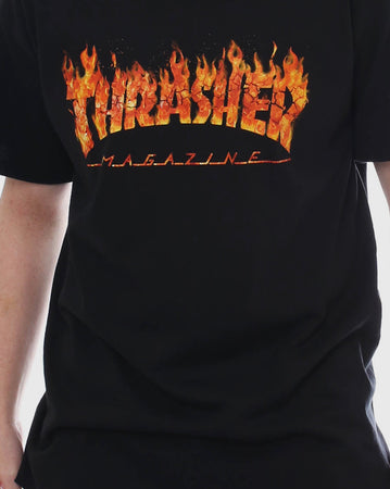 Thrasher Inferno Shirt - Black - Sale