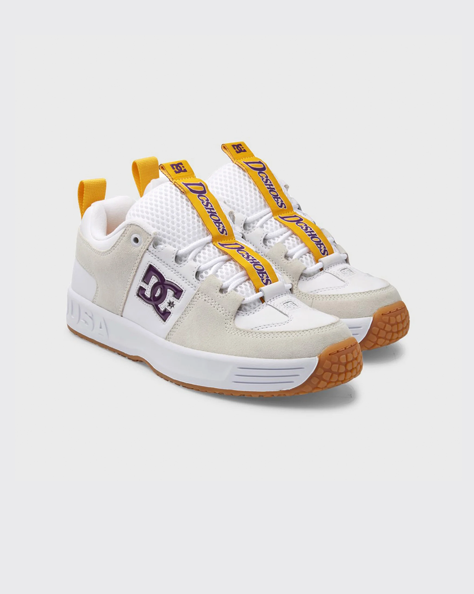 DC Lynx OG Shoe White Purple Trainers SB Free Shipping Trainers Skateboarding
