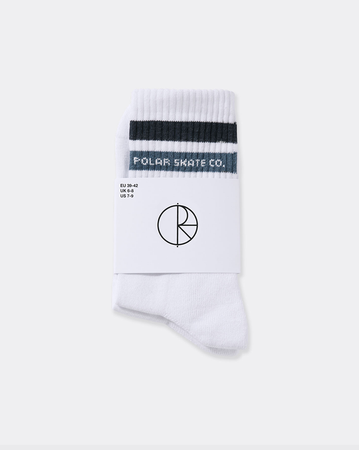 Polar Fat Stripe Sock - White/Blue