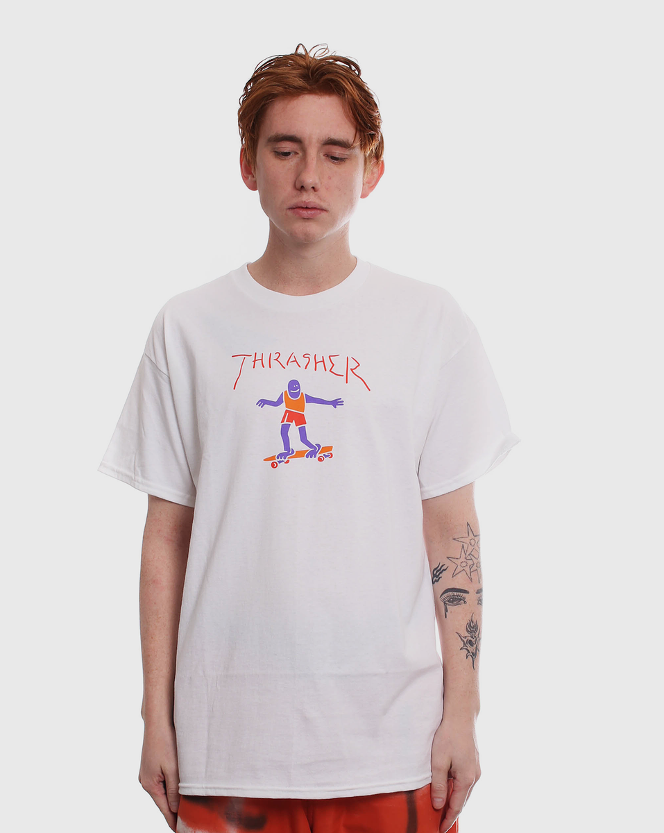 Thrasher Gonz Fill Logo Shirt White Trainers SB Free