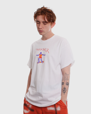 Thrasher Gonz Fill Logo Shirt - White - Sale