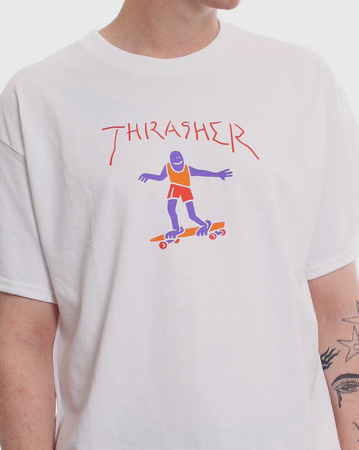 Thrasher Gonz Fill Logo Shirt - White - Sale