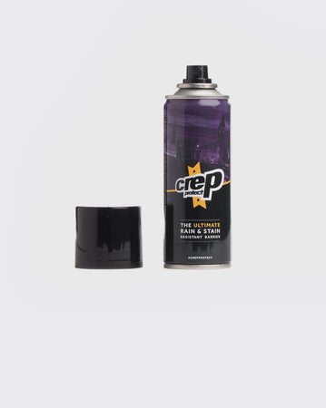Crep Protect Spray  200ml super-hydrophobic spray that creates an invisible coating which repels liquids and prevents stains. For use on Canvas, Nubuck & Suede.  Crep Protect is easy to apply and quick drying. Dry time of 10 minutes. Repellent Spray does not affect the look, feel or performance of the sneakers.  With one application of the Spray, shoes have up to 4 weeks of protection from liquids. Protect up to 12 shoes with 1 can of CP Spray today.
