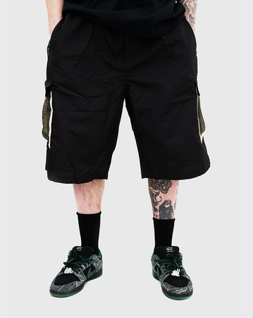 Bronze 56k Mesh Cargo Shorts - Black