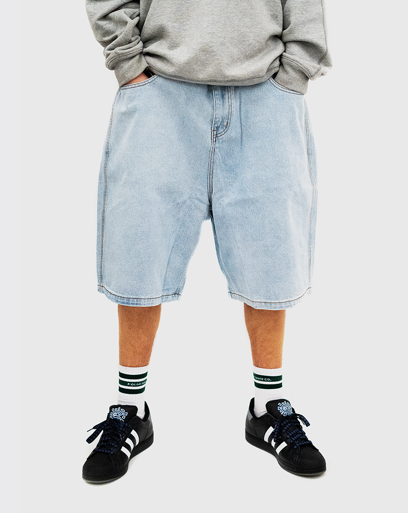 Butter Goods Baggy Denim Shorts - Light Blue