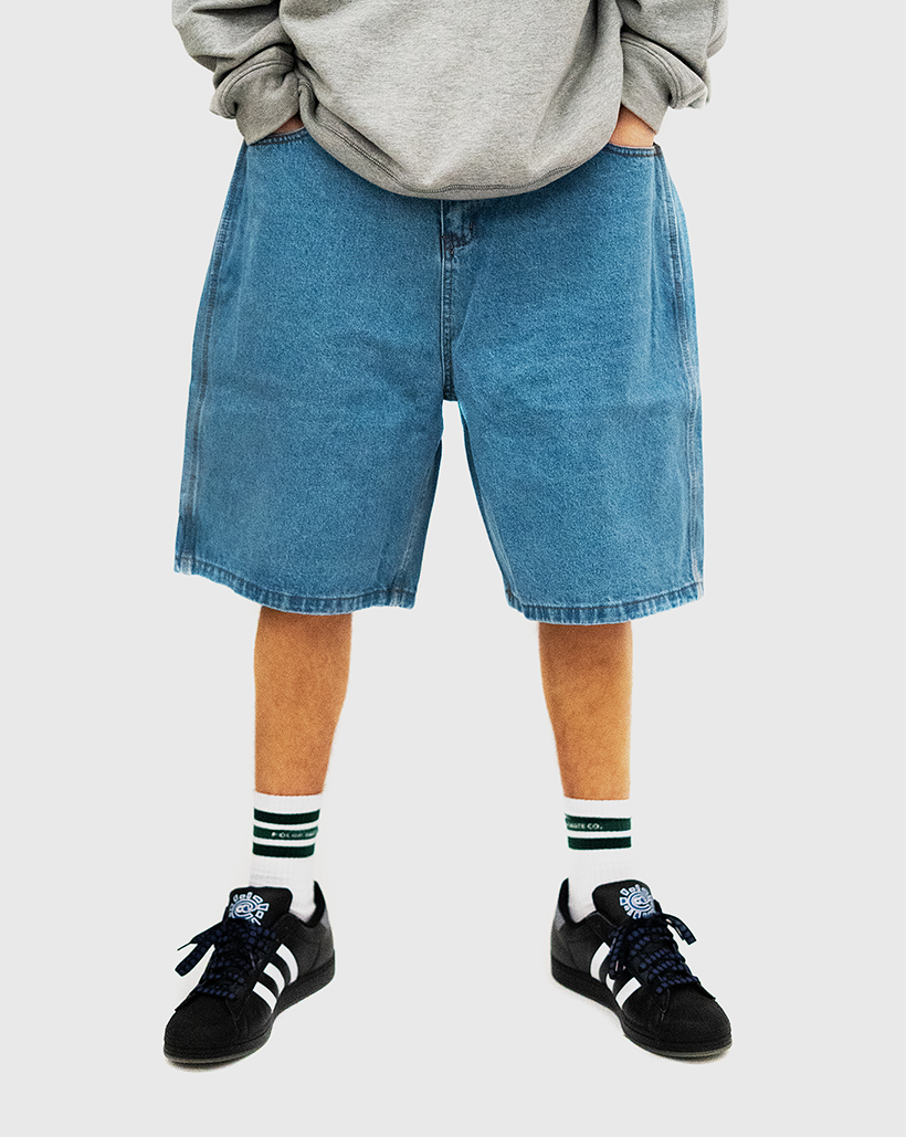 Butter Goods Baggy Denim Shorts - Washed Indigo