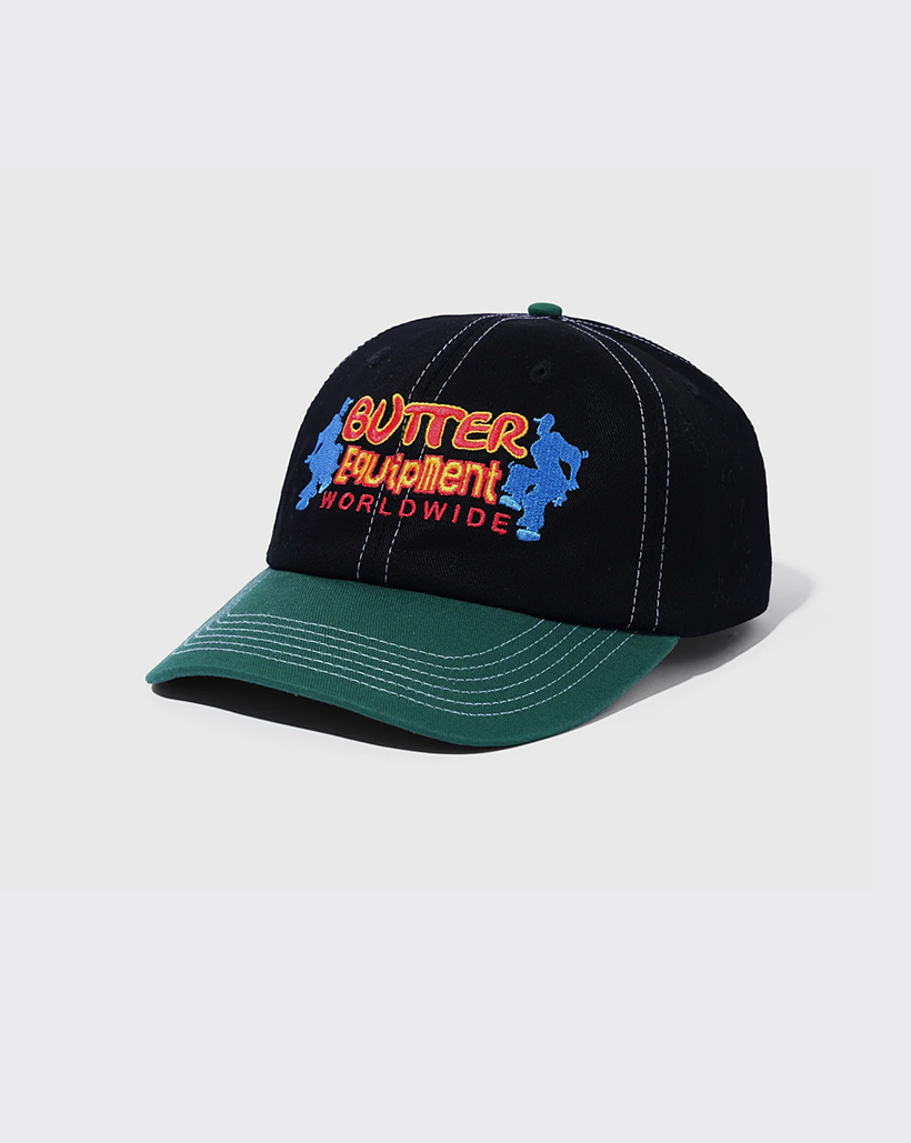 Butter Goods Breaker 6 Panel Hat - Black/Forest