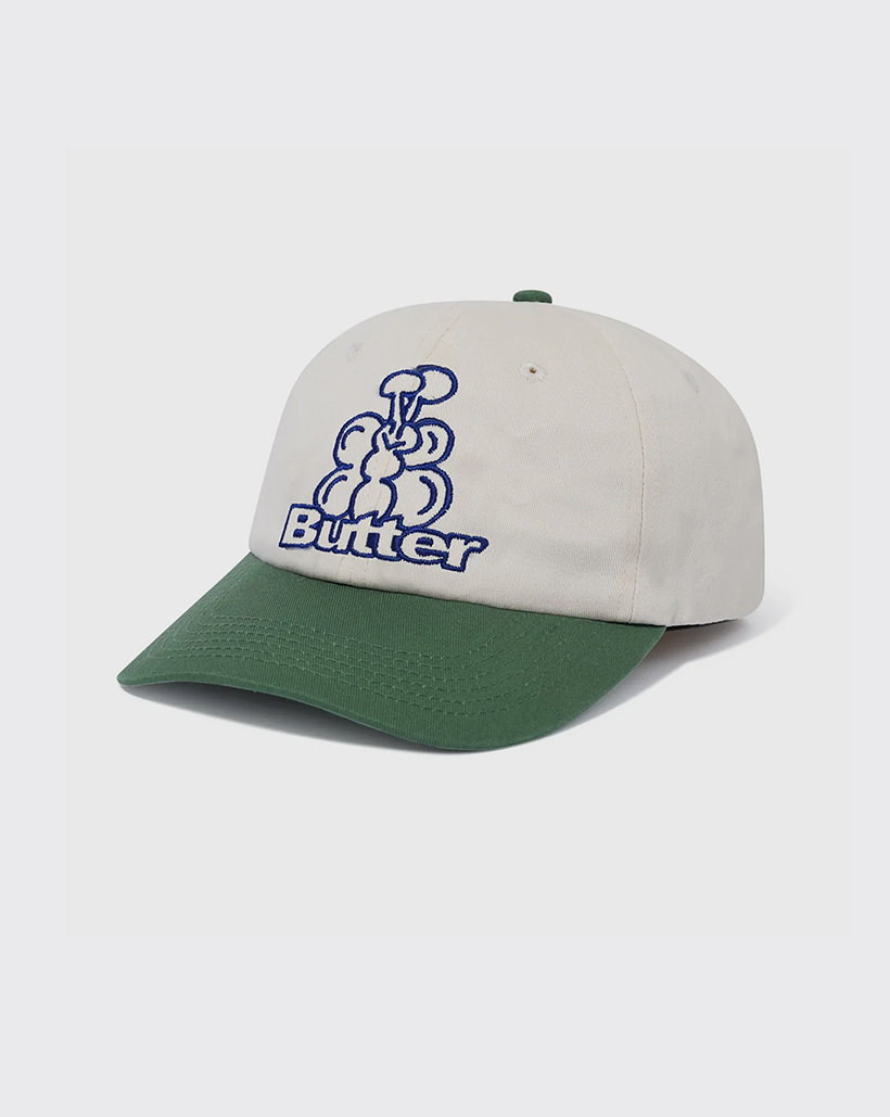 Butter Goods Bugs 6 Panel Hat - Natural/Forest