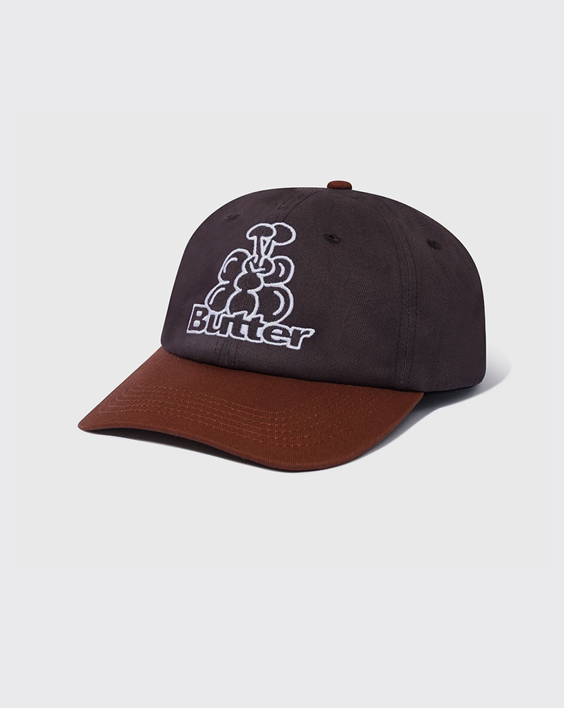 Butter Goods Bugs 6 Panel Hat - Redwood/Rust