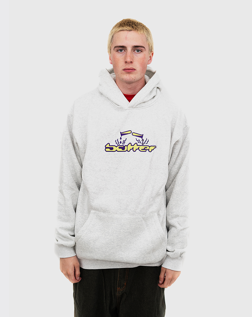 Butter Goods Corrosive Pullover Hood - Ash