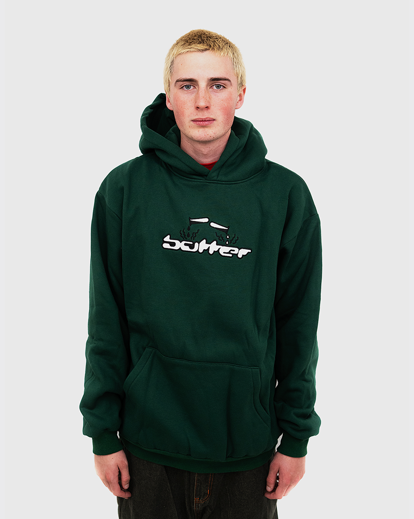 Butter Goods Corrosive Pullover Hood - Forest Green