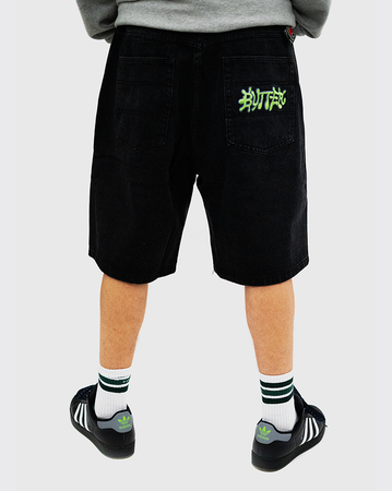 Butter Goods Ink Denim Shorts - Worn Black