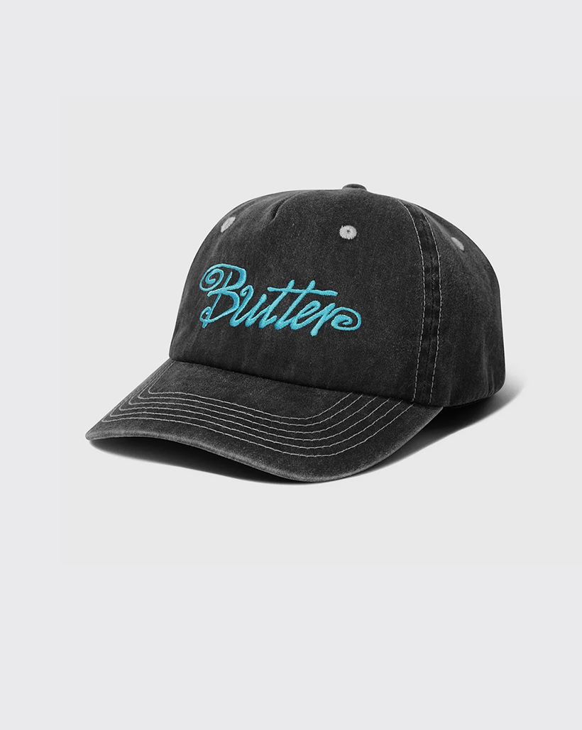 Butter Goods Jive Pinch 6 Panel Hat - Black