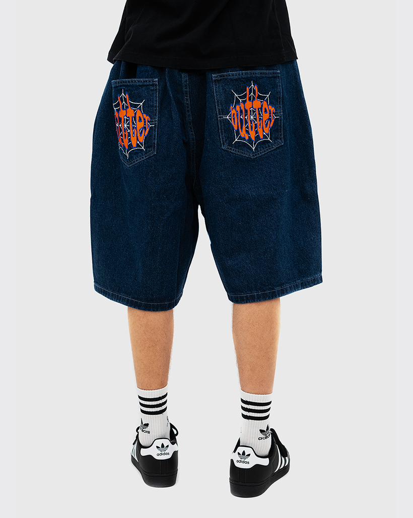 Butter Goods Spider Denim Shorts - Dark Indigo | Trainers SB