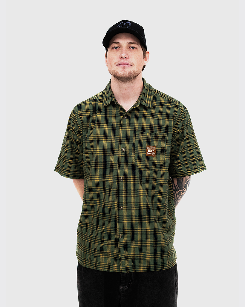 Butter Goods Terrain Short Sleeve Shirt - Pine