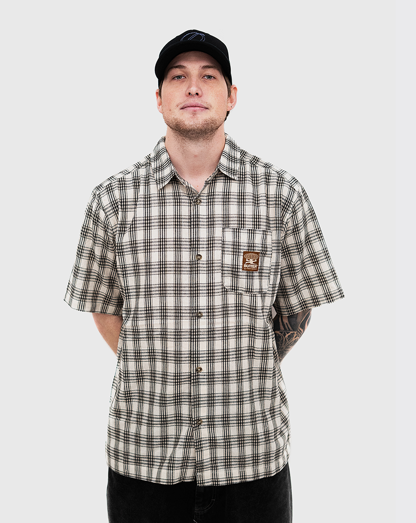 Butter Goods Terrain Short Sleeve Shirt - White