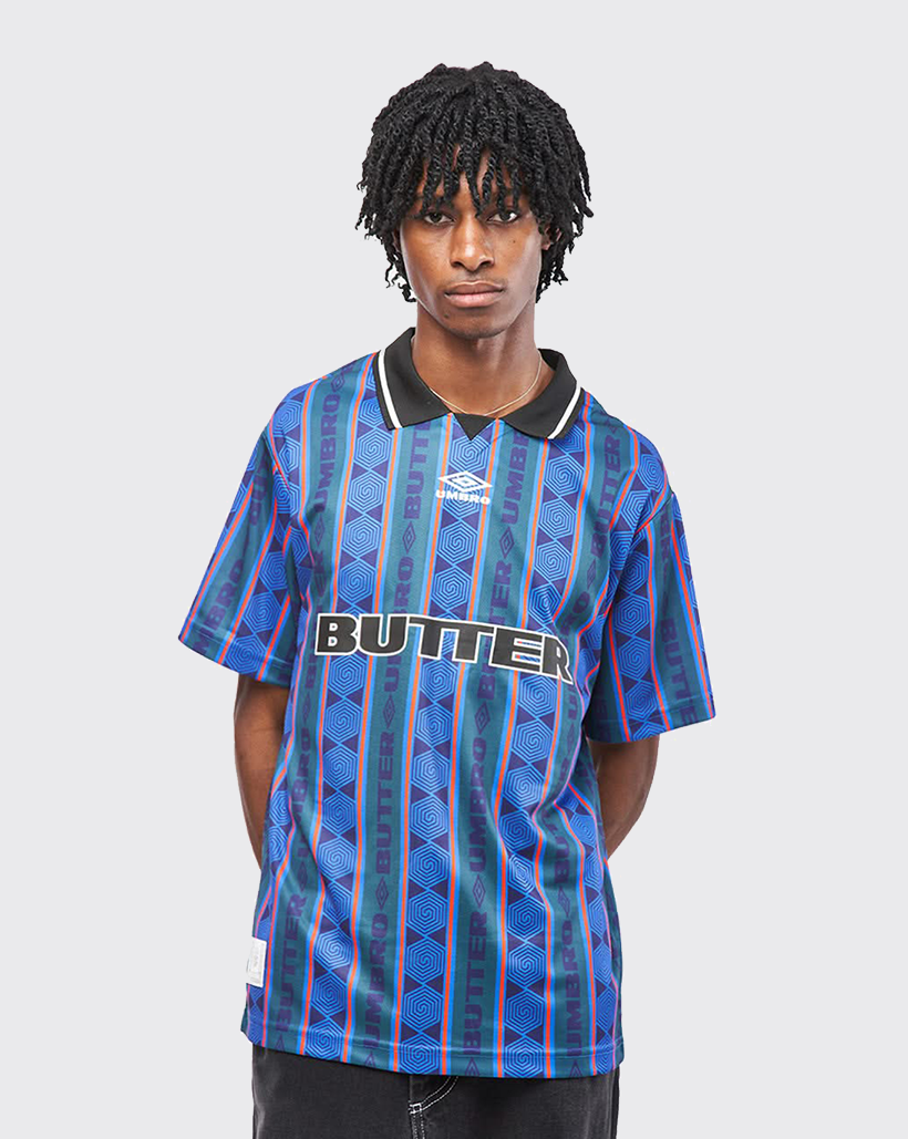 Butter Goods x Umbro Vert Jersey - Forest/Cobalt