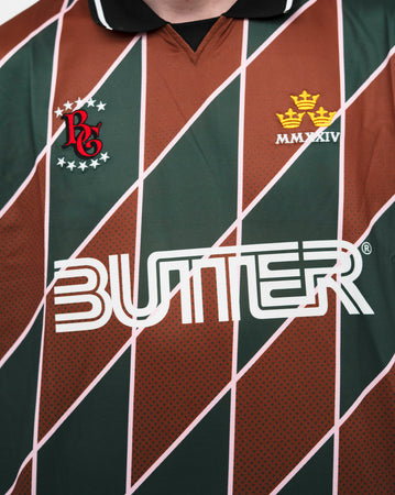 Butter Goods Football Jersey - Green/Brown