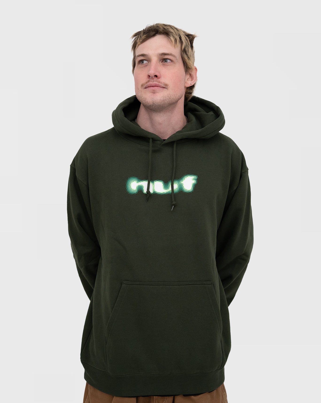 HUF Blur Pullover Hoodie - Hunter Green