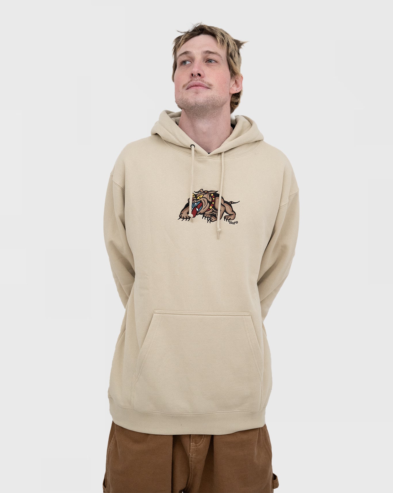 HUF Bledsoe Pullover Hoodie - Stone