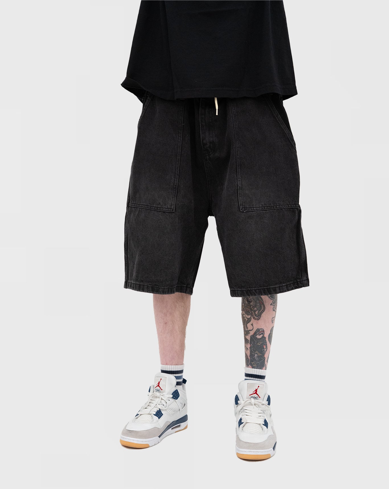 Butter Goods Patch Pocket Denim Shorts - Faded Black