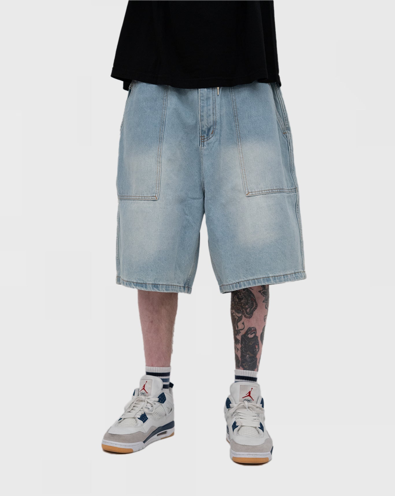 Butter Goods Patch Pocket Denim Shorts - Faded Blue