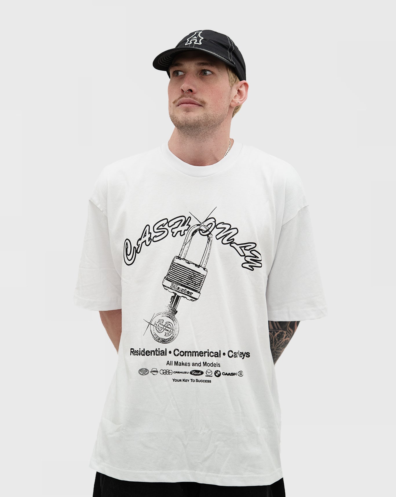 Cash Only Locksmith Tee - White