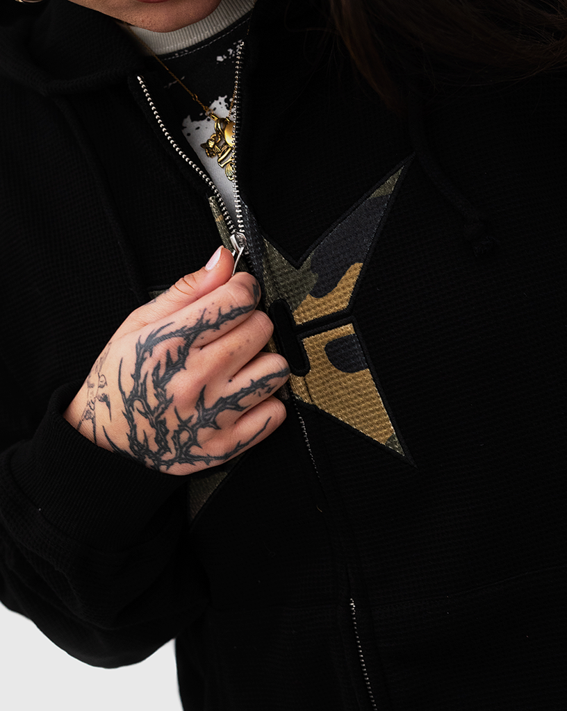 Carpet C Star Thermal Zip Up Hoodie - Black | Trainers SB | Free Carpet C Star Thermal Zip Up Hoodie - Black | Trainers SB | Free