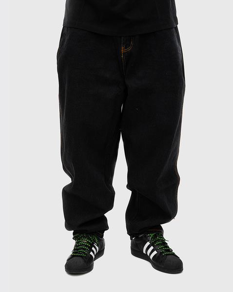 Cash Only Logo Baggy Denim Jeans - Washed Black – Trainers