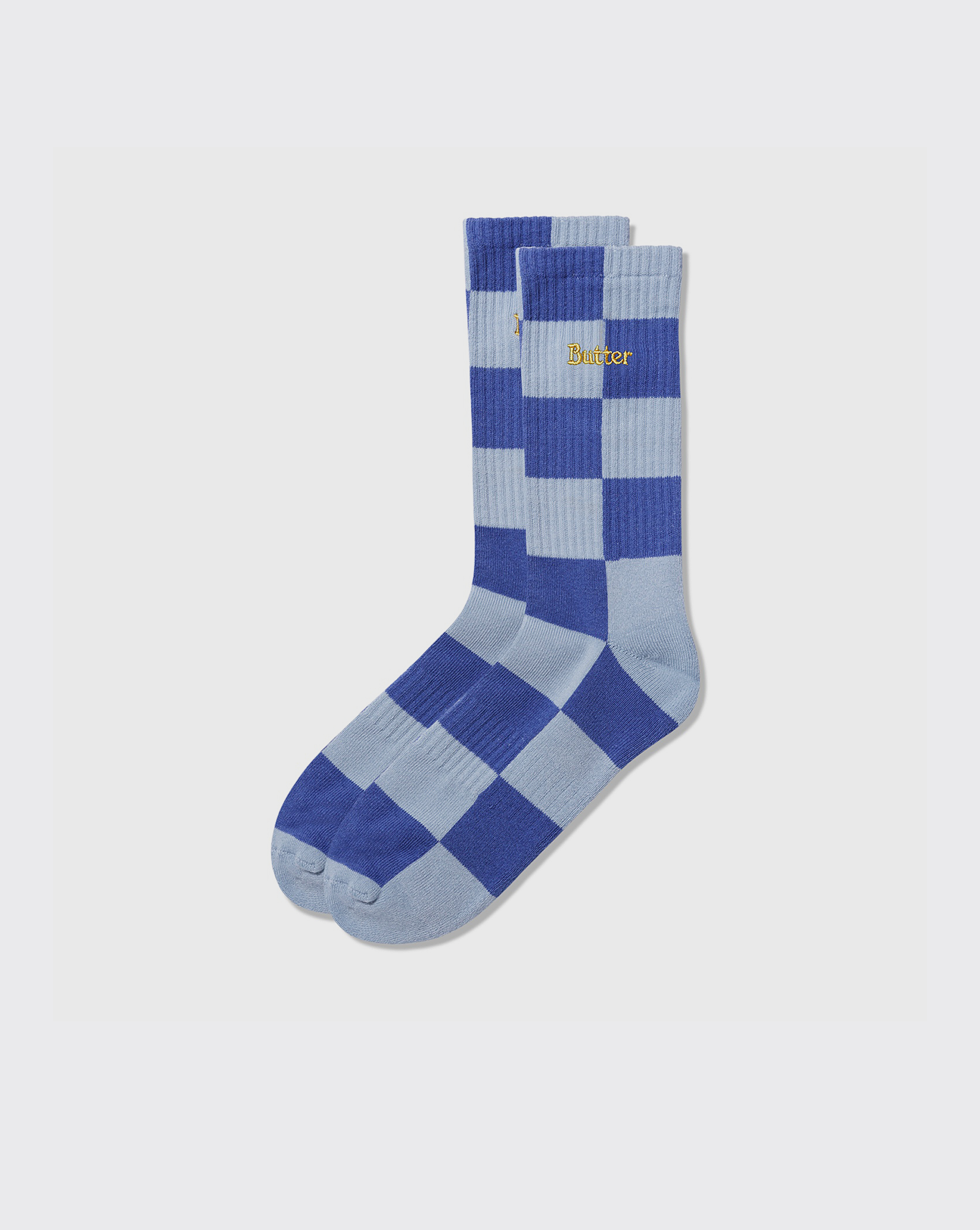 Butter Goods Checkered Sock - Blue/Slate