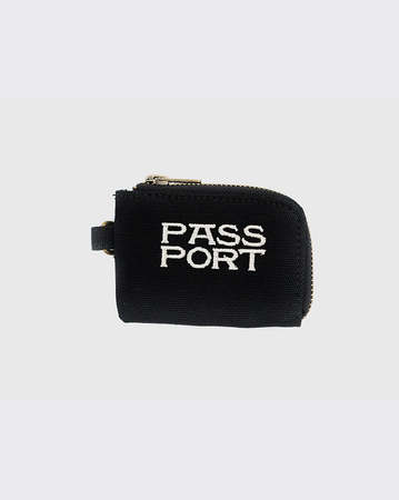 Passport Empty Pockets Coin Pouch - Black