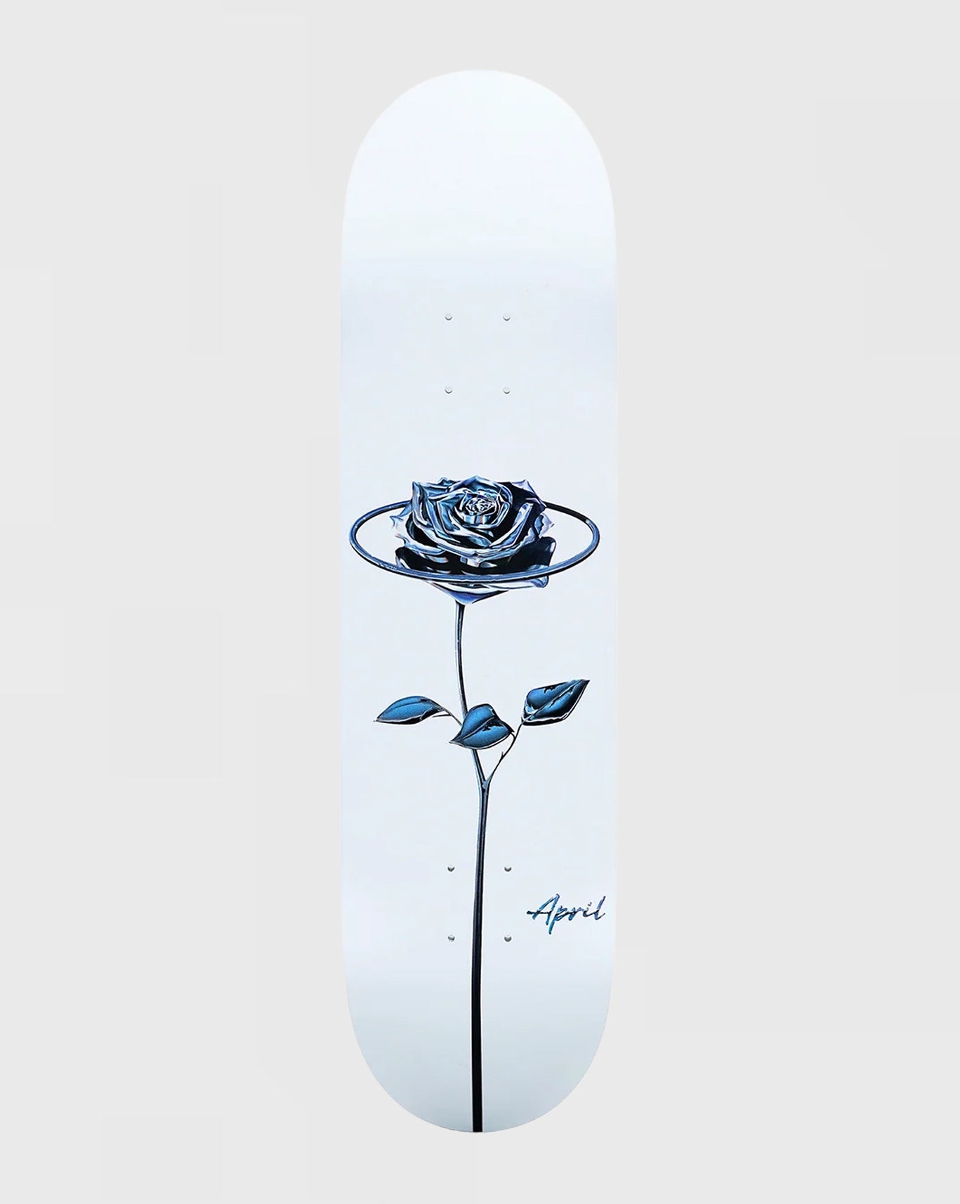 April Chrome Rose White 8.25” Deck