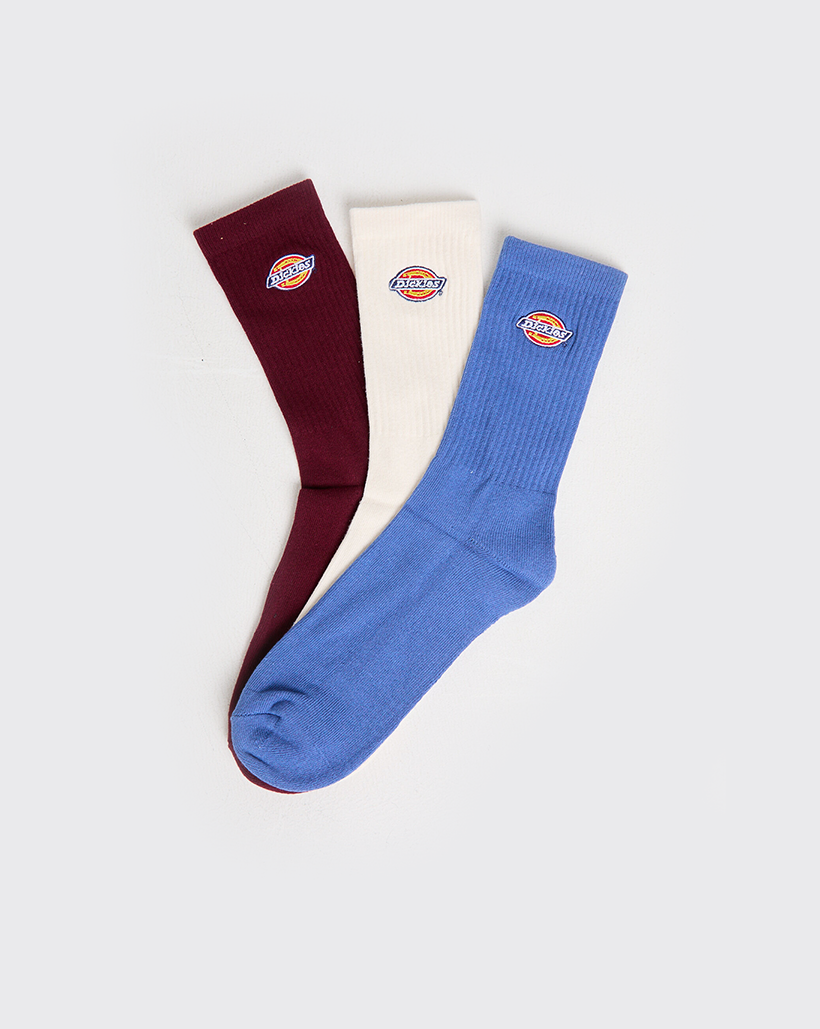 Dickies Rockwood 3pk Crew Sock - Port/Natural