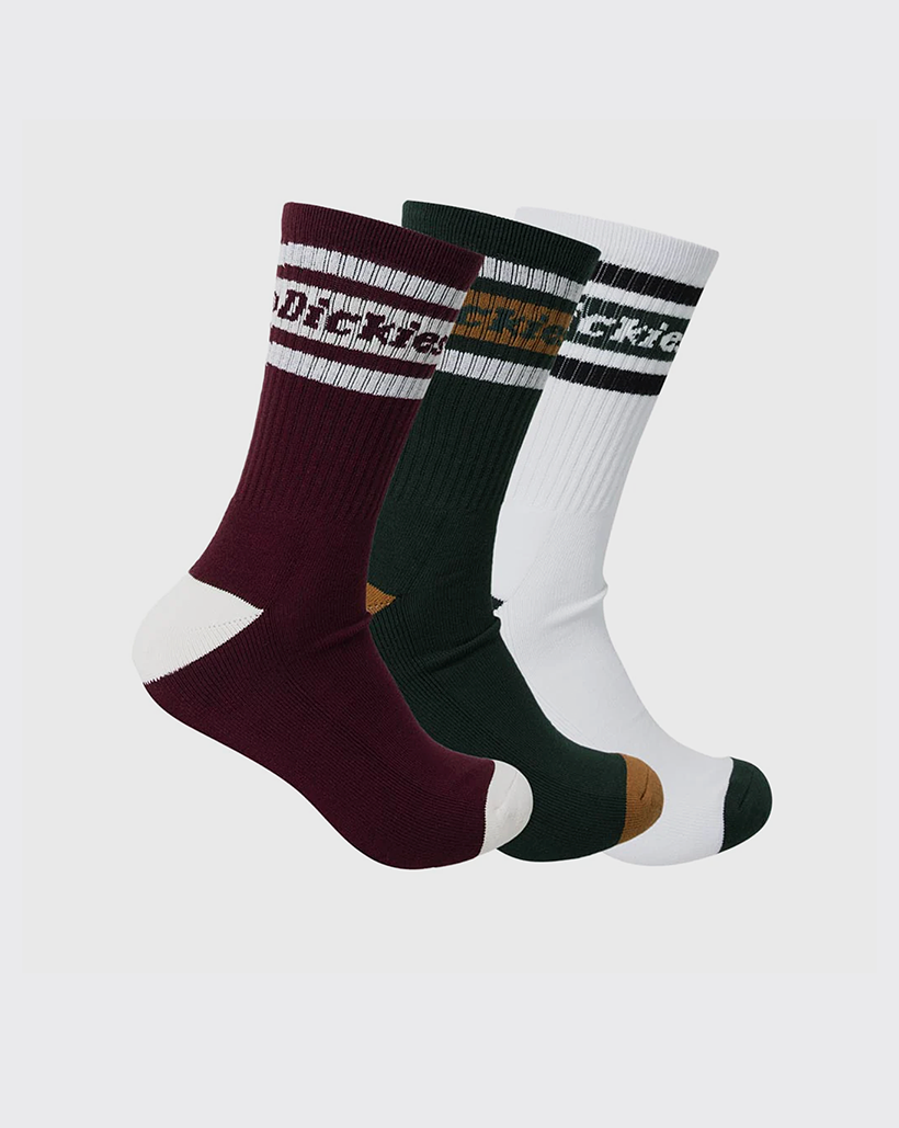 Dickies Standard 3pk Crew Sock - Port/Spruce