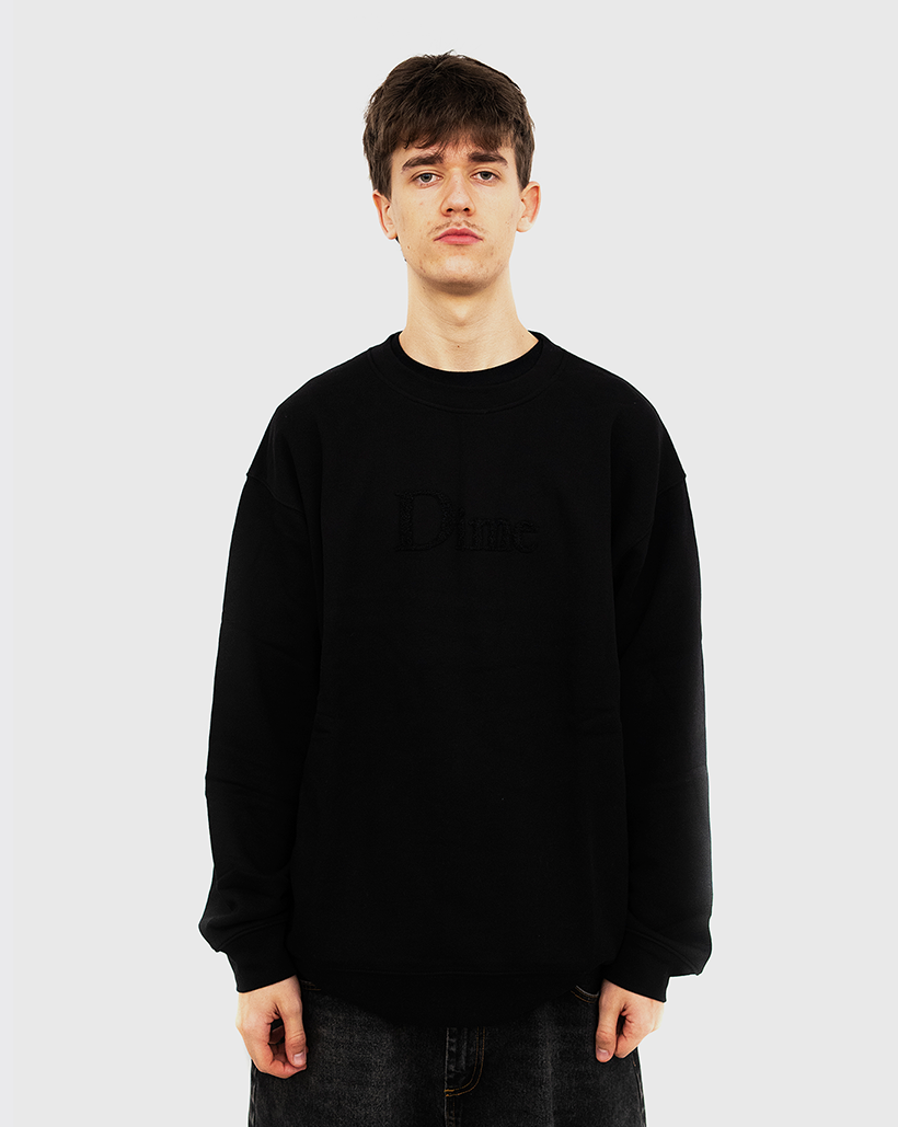 Dime Classic Logo Crewneck - Black