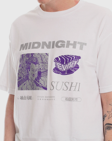Evisen Midnight Sushi Shirt - White