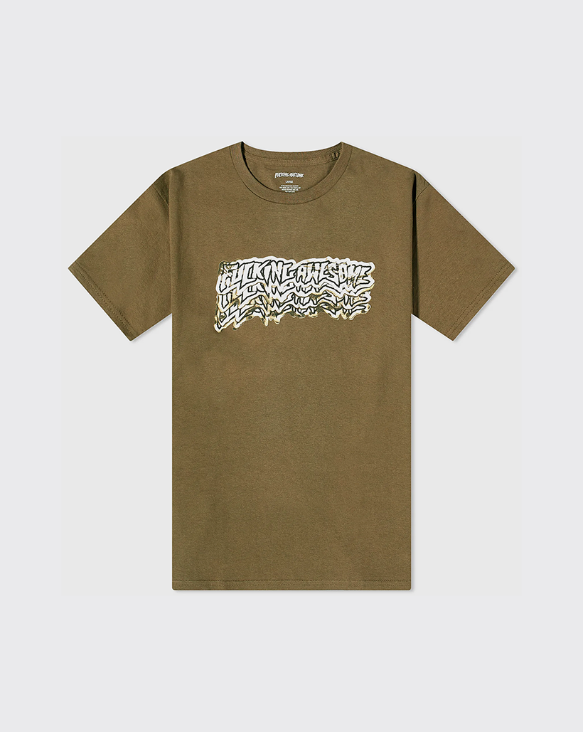 Fucking Awesome Burn Stamp Shirt - Olive