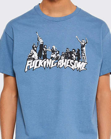 Fucking Awesome Hug the Earth Shirt - Light Blue