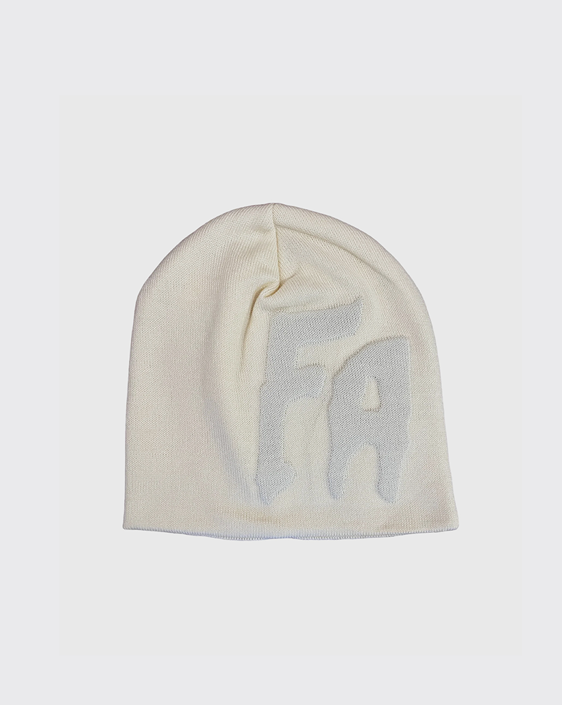 Fucking Awesome Lesser God Skull Beanie - White