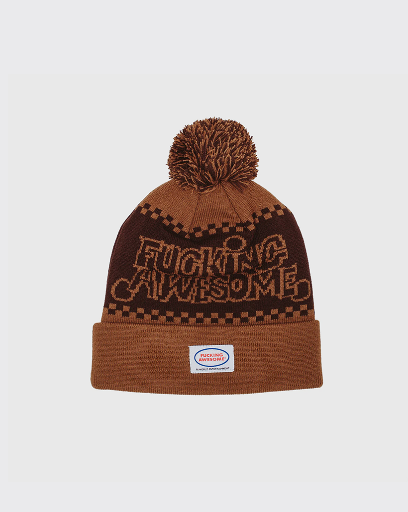 Fucking Awesome PBS Ball Beanie - Brown/Sienna