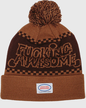 Fucking Awesome PBS Ball Beanie - Brown/Sienna