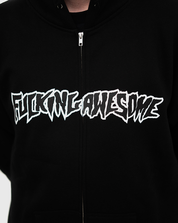 Fucking Awesome Stamp Logo Zip Up Hoodie - Black