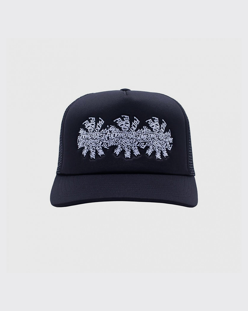 Fucking Awesome Three Spiral Trucker Hat - Black