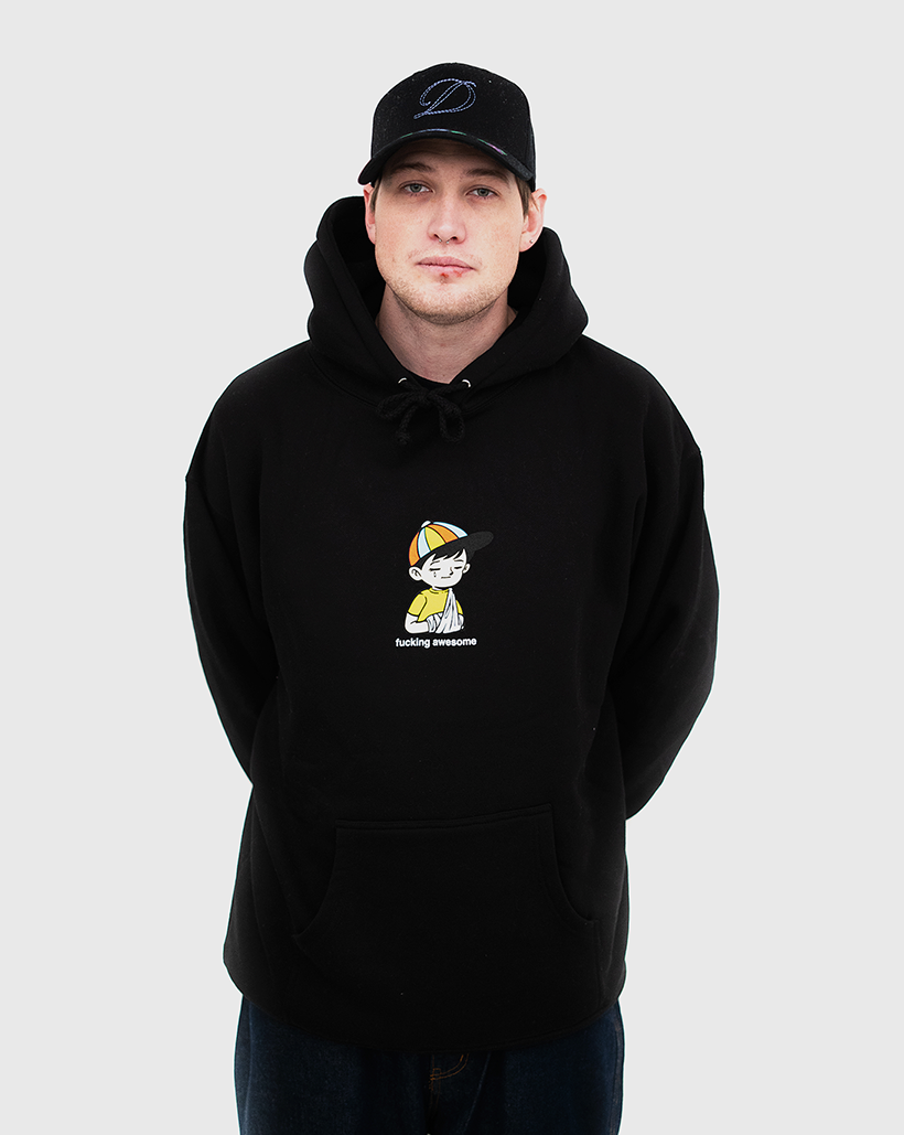 Fucking Awesome Wanto Kid Hoodie - Black