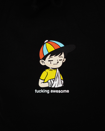 Fucking Awesome Wanto Kid Hoodie - Black