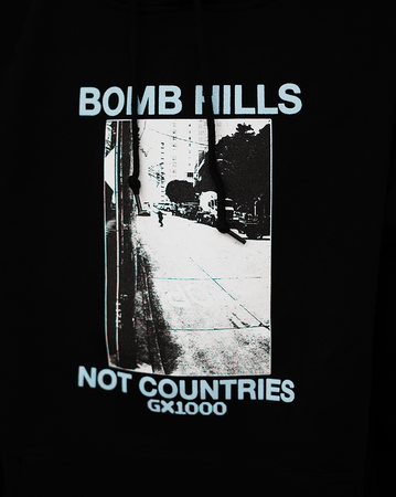 GX1000 Bomb Hills Not Countries Hoodie - Black/Blue